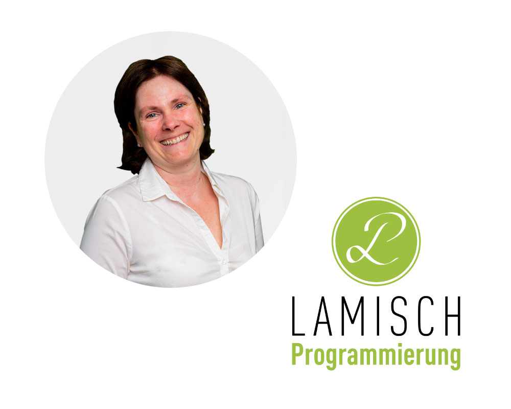 Nadja Lamisch Portrait mit Logo